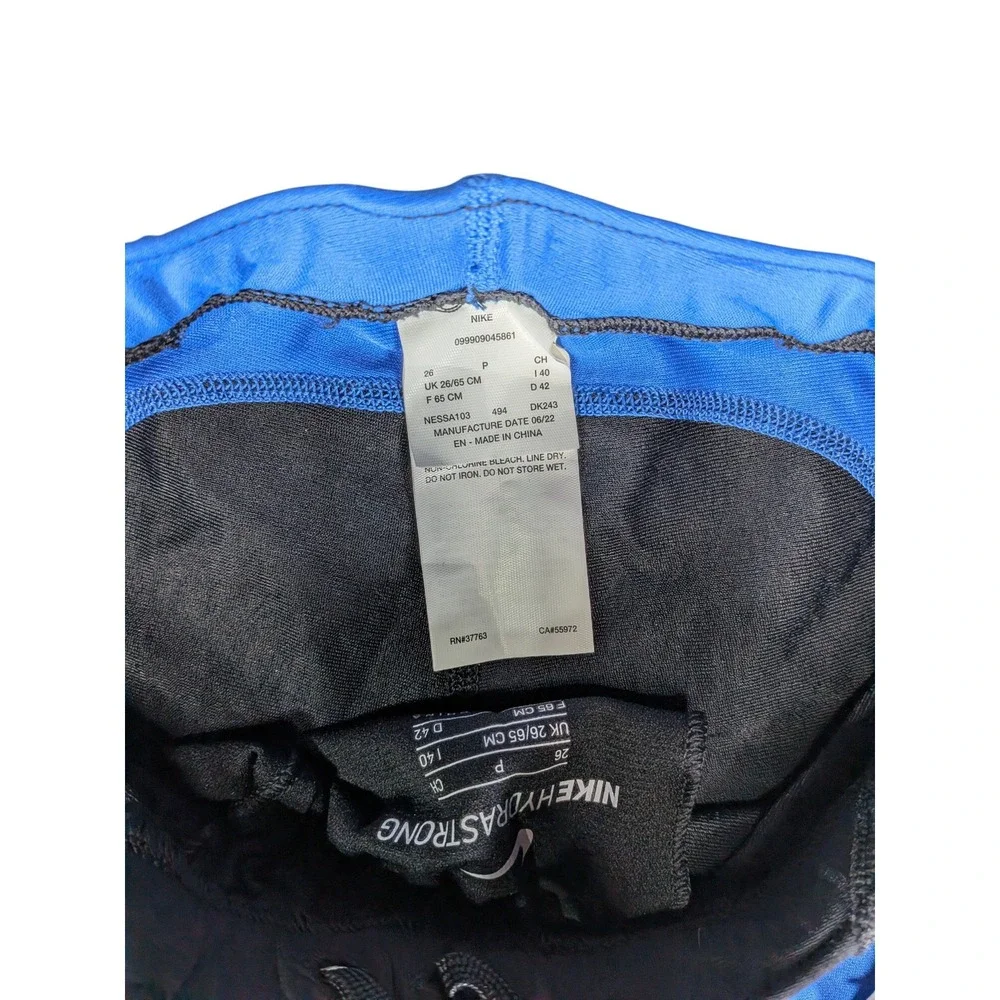 Nike Swim HydraStrong Men Black Blue Training Jammer Swimsuit NESSA103 Size 26